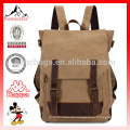 Leinwand und Leder Rucksack Camping Rucksack Bookbag Satchel Trendy Canvas Rucksäcke Wandern Rucksack HCB0041